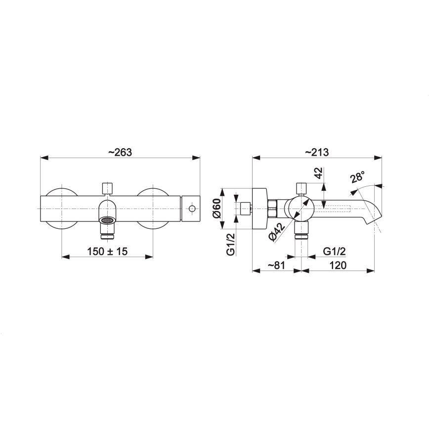 KFA Armatura 5034-020-00 - Hane til badekar MOZA skinnende krom