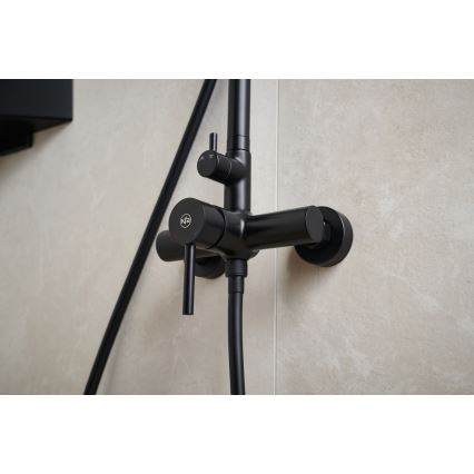 KFA Armatura 5036-910-81 - Brusesæt med hane MOZA messing/mat sort