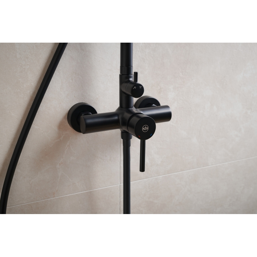 KFA Armatura 5036-910-81 - Brusesæt med hane MOZA messing/mat sort
