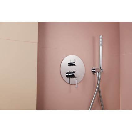 KFA Armatura 5039-501-00 - Brusesæt m. skjult hane MOZA skinnende krom