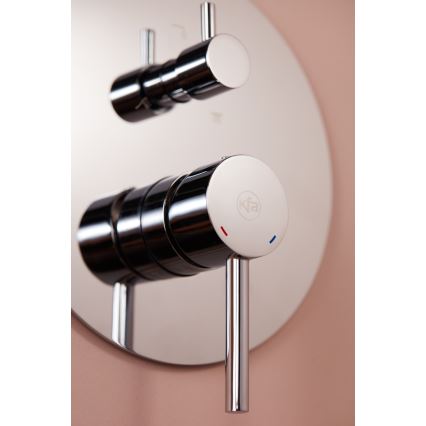 KFA Armatura 5039-501-00 - Brusesæt m. skjult hane MOZA skinnende krom