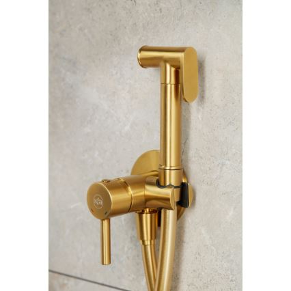 KFA Armatura 5039-512-31 - Bidethane med bruser til skjult installation MOZA jord guldfarvet