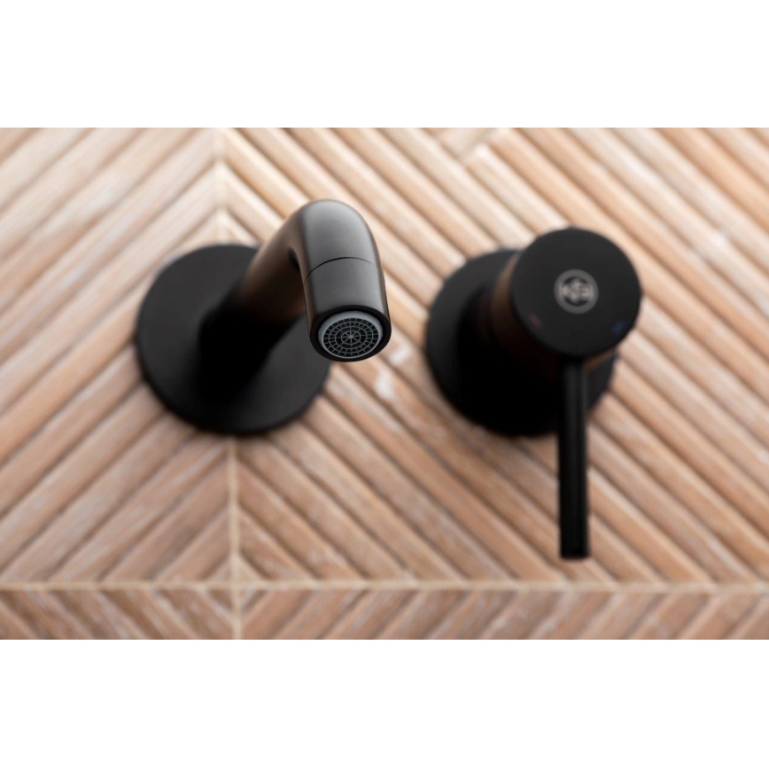 KFA Armatura 5039-810-81 - Håndvaskarmatur til skjult installation MOZA mat sort