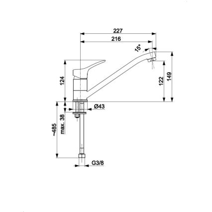 KFA Armatura 5243-915-00 - Hane MORRIS skinnende krom