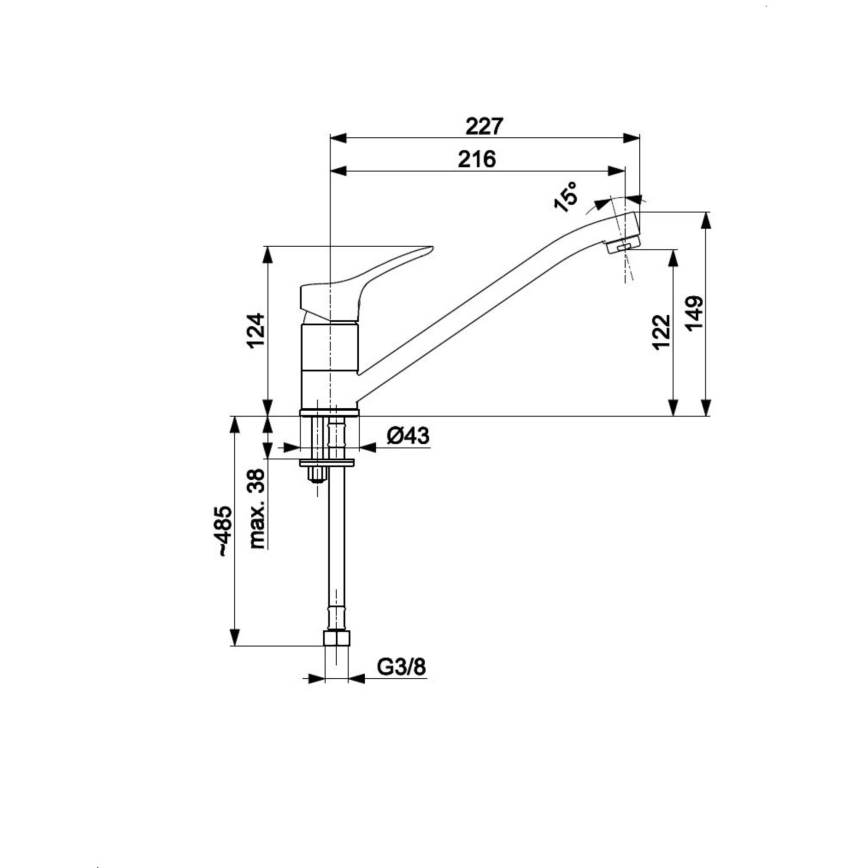 KFA Armatura 5243-915-00 - Hane MORRIS skinnende krom