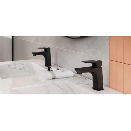 KFA Armatura 5532-815-81 - Hane + afløb m. overløb MOKAIT 13,9 cm messing/mat sort