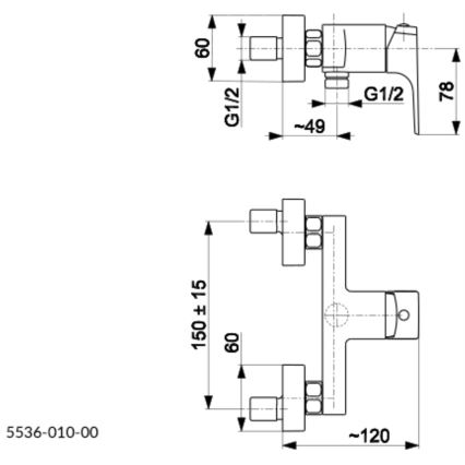 KFA Armatura 5536-010-81 - Brusehane MOKAIT mat sort