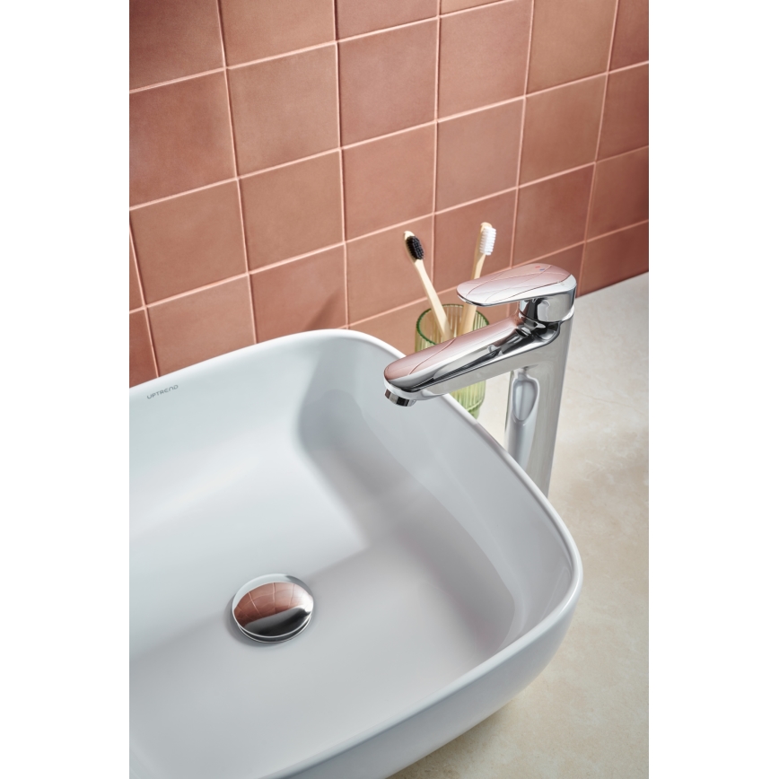 KFA Armatura 5552-712-00 - Hane + afløb m. overløb OTAVA 30,2 cm skinnende krom