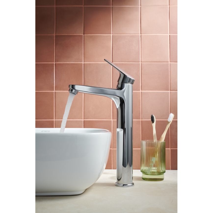 KFA Armatura 5552-712-00 - Håndvaskarmatur med overløb OTAVA 30,2 cm blank krom