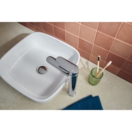 KFA Armatura 5552-712-00 - Håndvaskarmatur med overløb OTAVA 30,2 cm blank krom