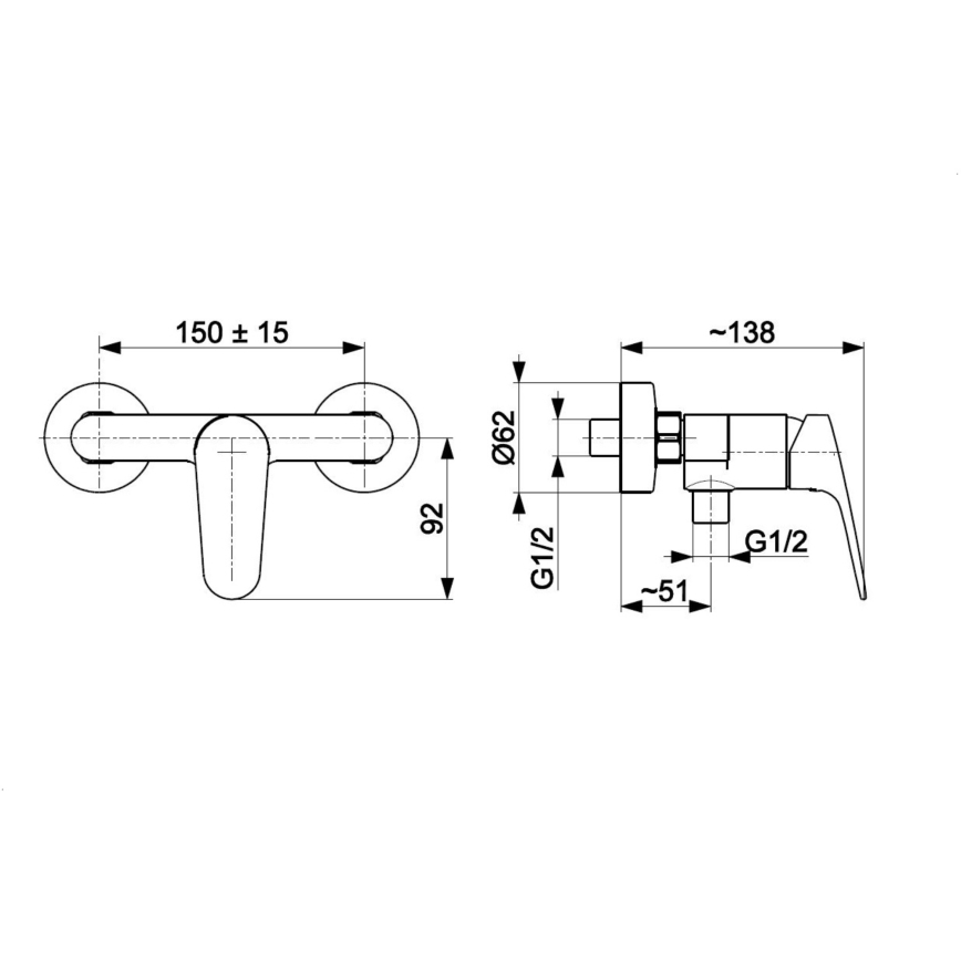 KFA Armatura 5556-010-81 - Brusehane OTAVA mat sort
