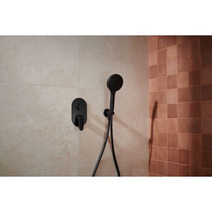 KFA Armatura 5559-501-81 - Brusesæt med indbygget termostat OTAVA mat sort