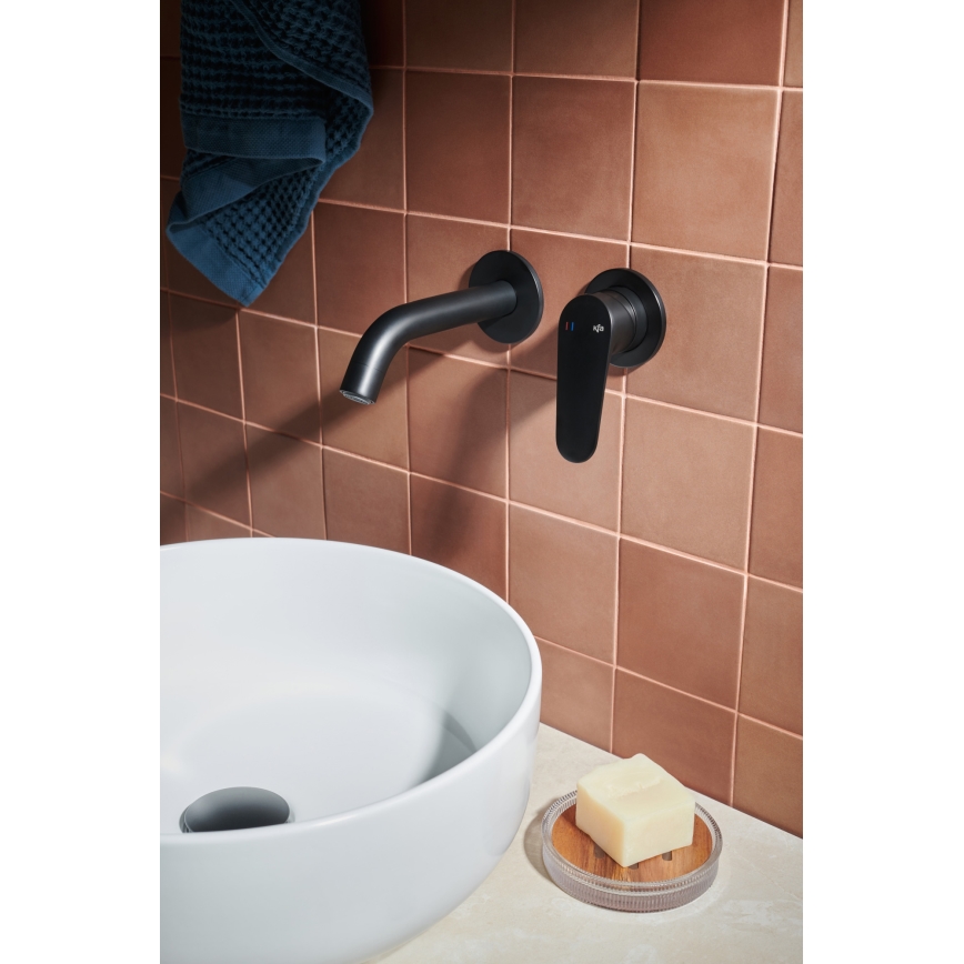 KFA Armatura 5559-810-81 - Håndvaskarmatur til skjult installation OTAVA mat sort