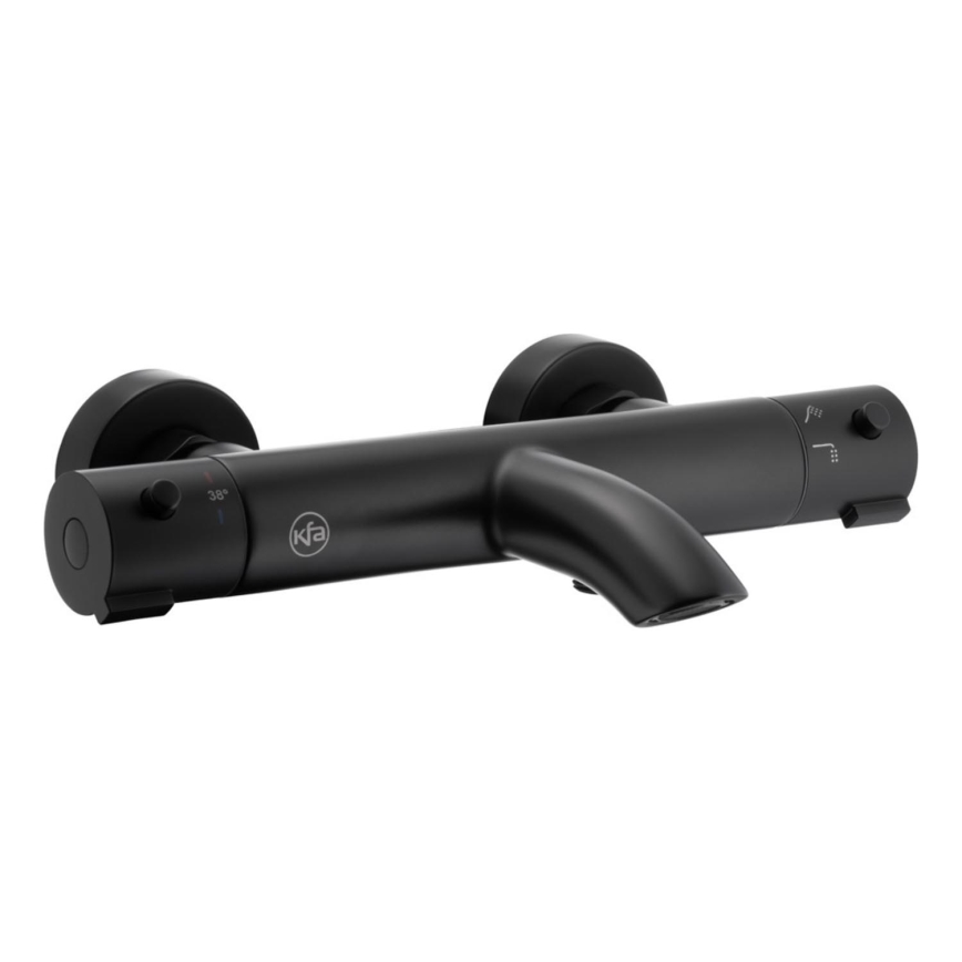 KFA Armatura 5734-010-81 - Termostatisk hane til badekar MOZA mat sort