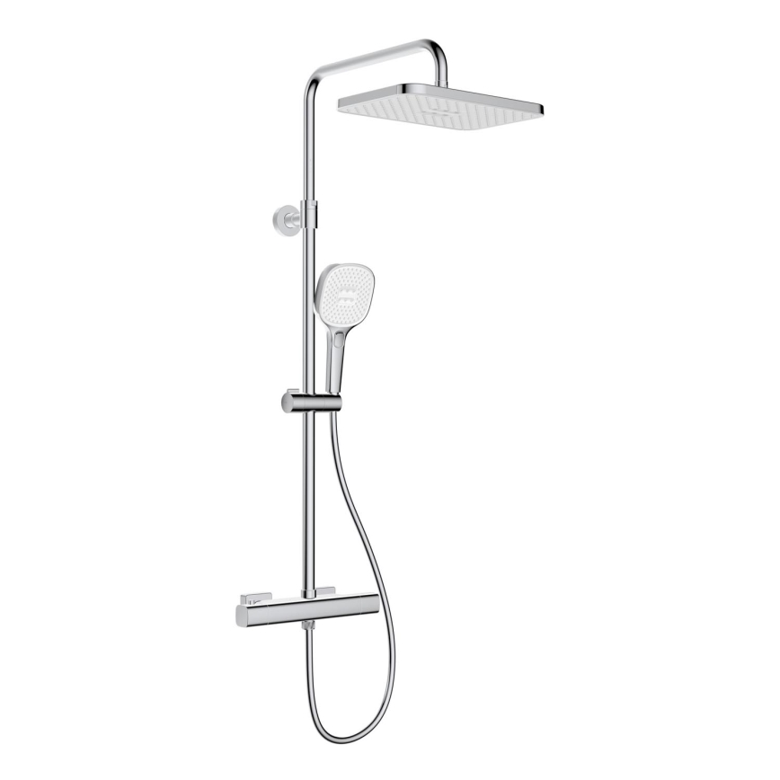 KFA Armatura 5756-910-00 - Brusesæt med termostatisk brusebatteri MALAGA, blank krom