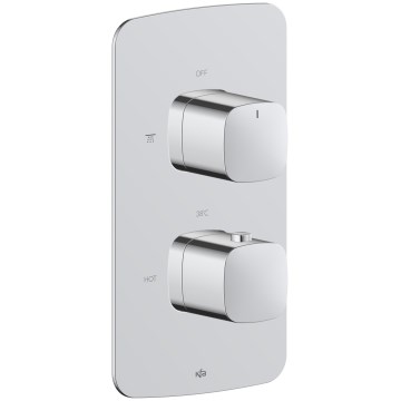 KFA Armatura 5759-001-00 - Termostatisk brusebatteri til indbygning MALAGA blank krom