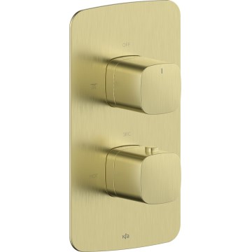 KFA Armatura 5759-001-31 - Termostatisk brusebatteri til indbygget installation MALAGA børstet guld