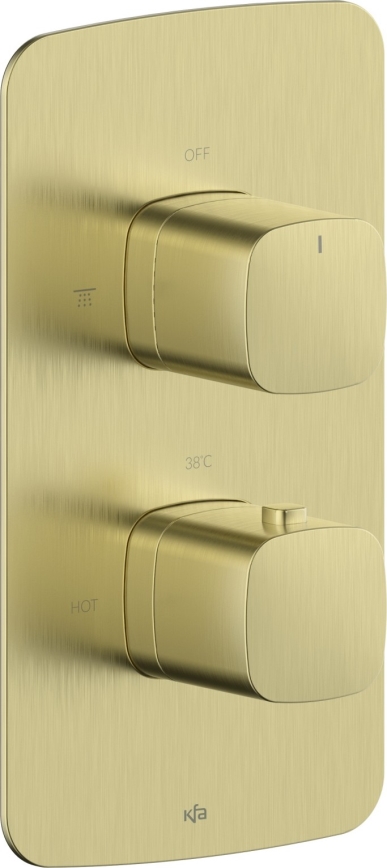 KFA Armatura 5759-001-31 - Termostatisk brusebatteri til indbygget installation MALAGA børstet guld