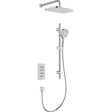 KFA Armatura 5759-301-00 - Brusesæt med termostatisk indbygget armatur MALAGA, blank krom