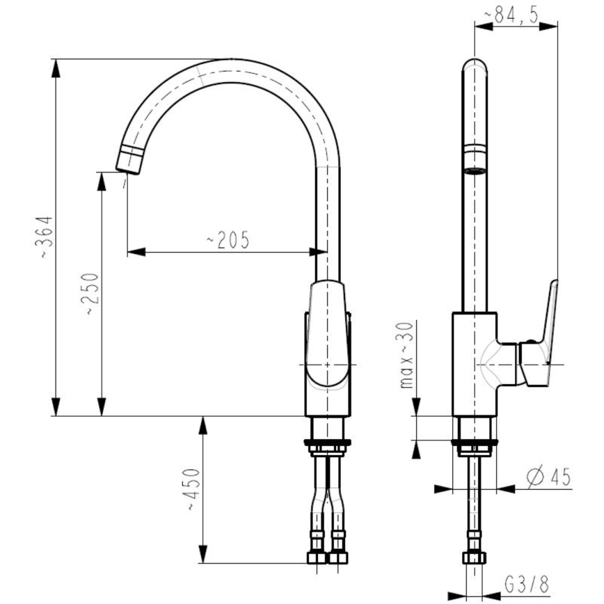 KFA Armatura 6513-915-00 - Hane ONYKS skinnende krom