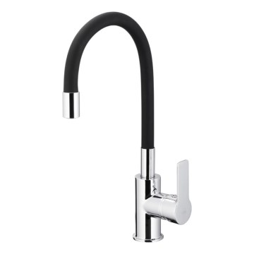 KFA Armatura 6553-915-00 - Hane m. fleksibel arm RUMBA 40,5 cm sort/skinnende krom