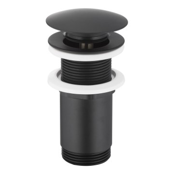 KFA Armatura 660-253-81 - Vaskafløb uden overløb CLICK-CLACK diameter 6,6 cm messing/mat sort