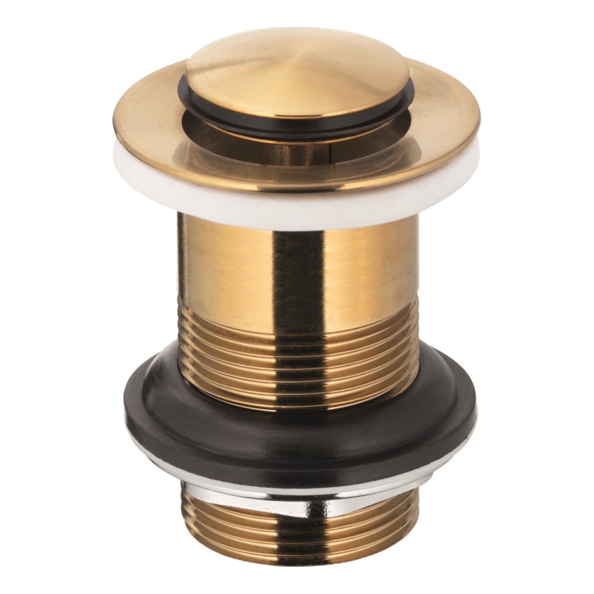 KFA Armatura 660-353-31 - Vaskafløb uden overløb CLICK-CLACK diameter 6,2 cm messing/jord guldfarvet
