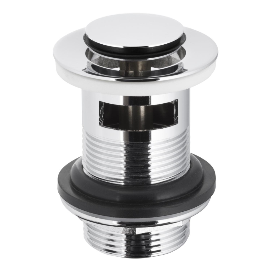 KFA Armatura 660-354-00 - Håndvask afløb m. overløb CLICK-CLACK diameter 6,2 cm skinnende krom