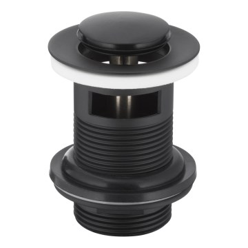 KFA Armatura 660-354-81 - Håndvask afløb m. overløb CLICK-CLACK diameter 6,2 cm messing/mat sort