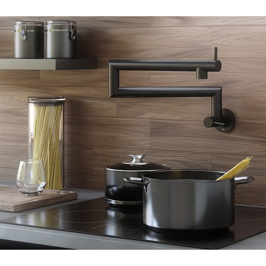 KFA Armatura 6623-030-81 - Køkkenhane med led DUERO POT FILLER rustfri/mat sort