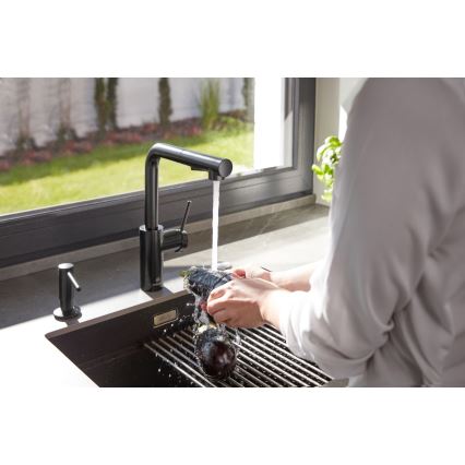 KFA Armatura 6623-110-81 - Hane m. udtrækkelig sprayer DUERO BASIC rustfri/mat sort