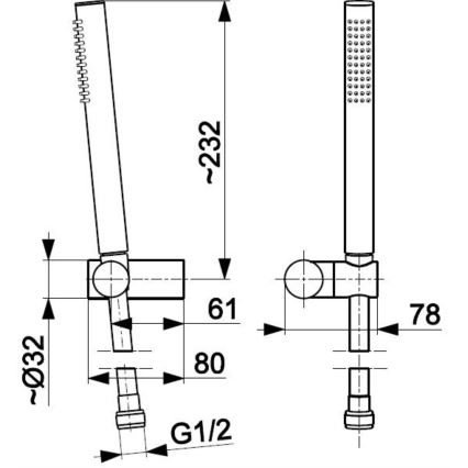 KFA Armatura 841-225-00 - Brusesæt MOZA rustfri