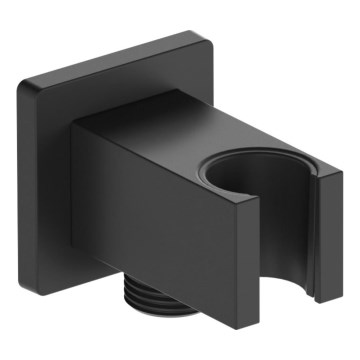 KFA Armatura 845-051-81 - Vinklet bruseholder m. outlet LOGON messing/mat sort