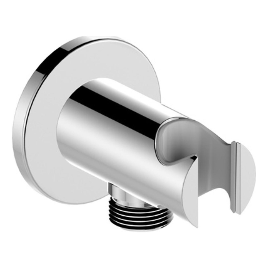 KFA Armatura 845-053-00 - Rund bruseholer med outlet MOZA/HALIT skinnende krom