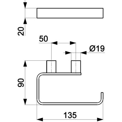 KFA Armatura 864-022-31 - Toiletrulleholder rustfri/jord guldfarvet