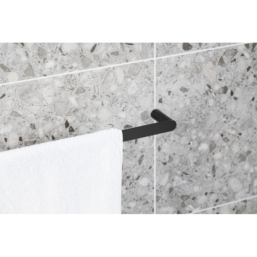 KFA Armatura 864-026-81 - Væghængt håndklædestang 47 cm rustfri/mat sort