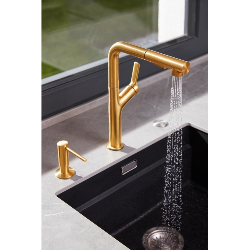 KFA Armatura 990-100-31 - Indbygget sæbedispenser DUERO rustfri/jord guldfarvet