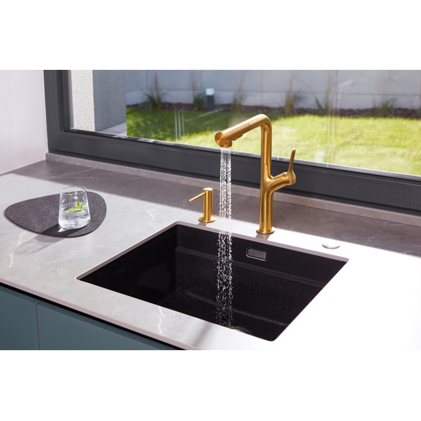 KFA Armatura 990-100-31 - Indbygget sæbedispenser DUERO rustfri/jord guldfarvet
