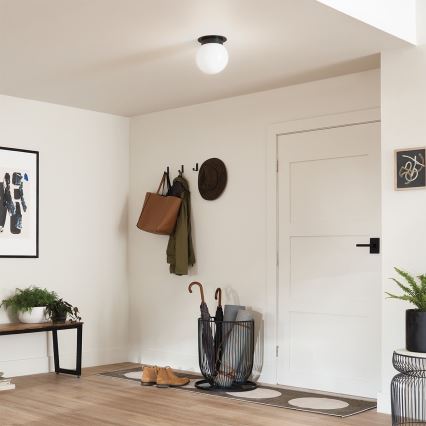 Kichler - ALBERS loftlampe 1xE27/40W/230V, Ø 20,3 cm, sort