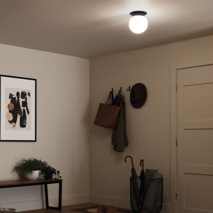 Kichler - ALBERS loftlampe 1xE27/40W/230V, Ø 20,3 cm, sort