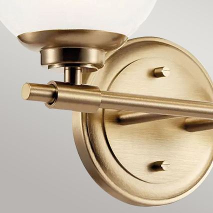 Kichler - LED væglampe til badeværelse BENNO 2xG9/3W/230V IP44 messing