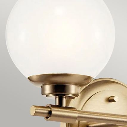Kichler - LED væglampe til badeværelse BENNO 2xG9/3W/230V IP44 messing