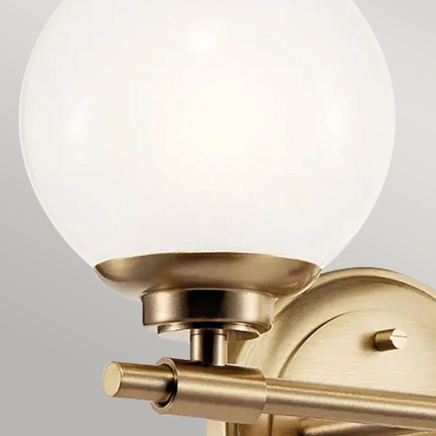 Kichler - LED væglampe til badeværelse BENNO 2xG9/3W/230V IP44 messing