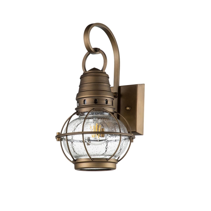 Kichler - Udendørs væglampe BRIDGE POINT 1xE27/60W/230V IP44 messing