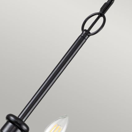 Kichler - Kædeophængt lysekrone CAPITOL HILL 12xE14/40W/230V sort