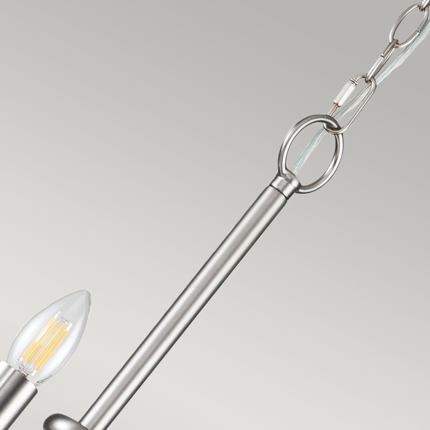 Kichler - Kædeophængt lysekrone CAPITOL HILL 12xE14/40W/230V mat krom