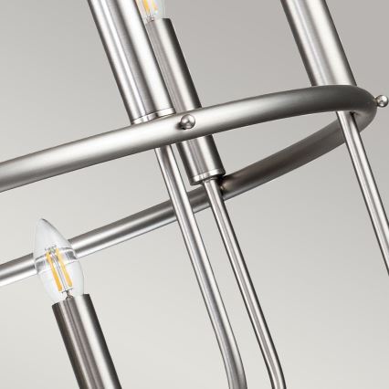 Kichler - Kædeophængt lysekrone CAPITOL HILL 12xE14/40W/230V mat krom