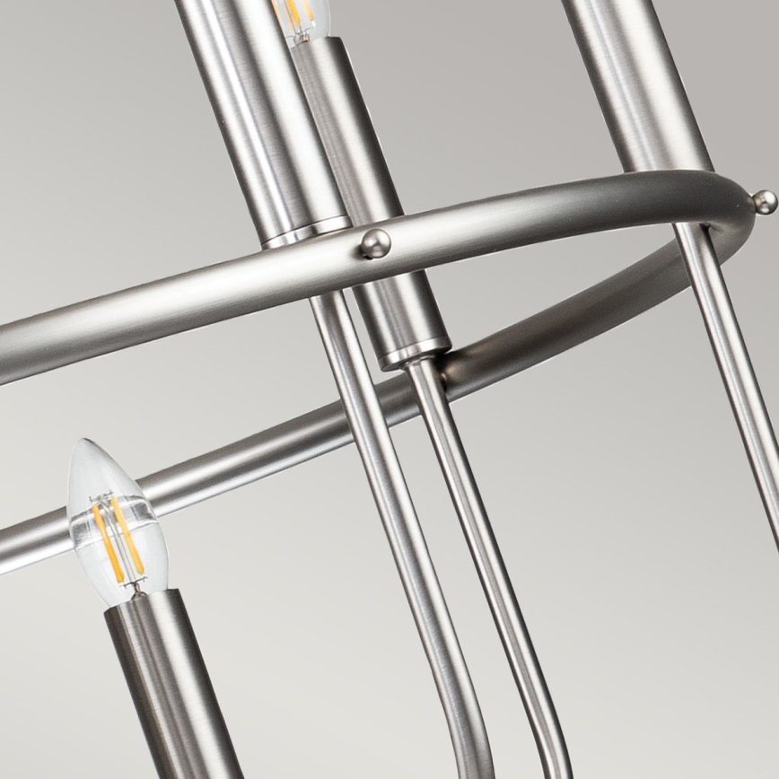 Kichler - Kædeophængt lysekrone CAPITOL HILL 12xE14/40W/230V mat krom