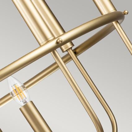 Kichler - Lysekrone med kæde. CAPITOL HILL 12xE14/40W/230V guldfinish