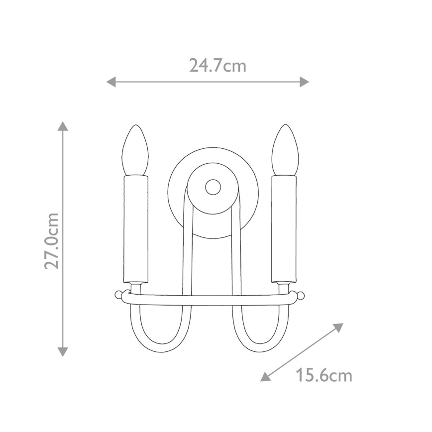 Kichler - Væglampe CAPITOL HILL 2xE14/40W/230V guld